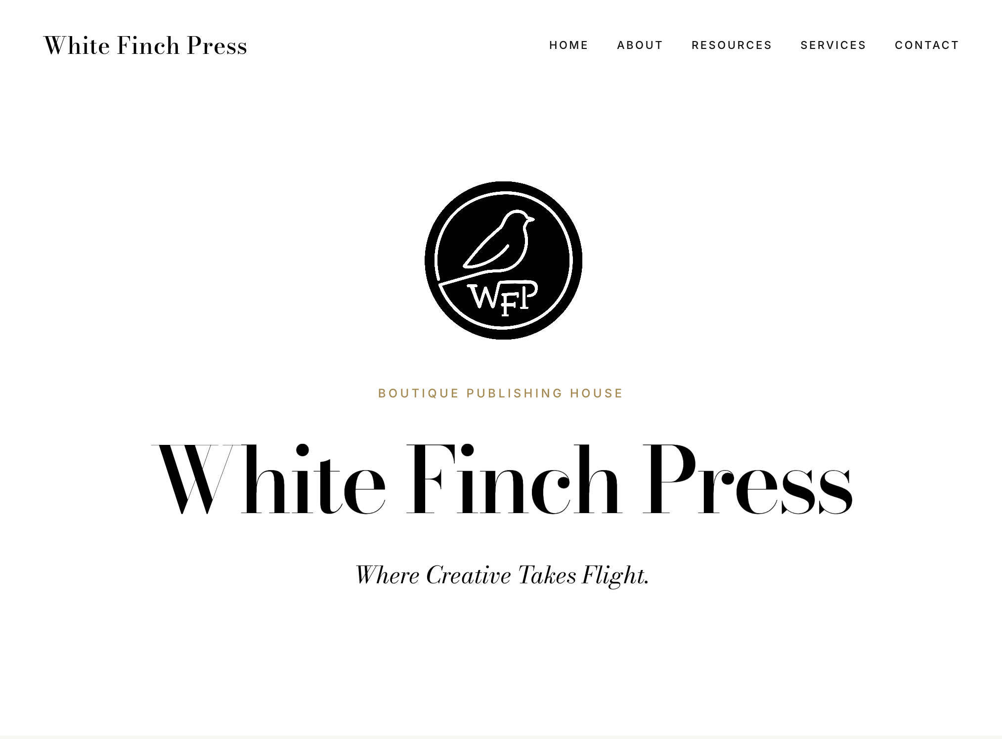 White Finch Press homepage