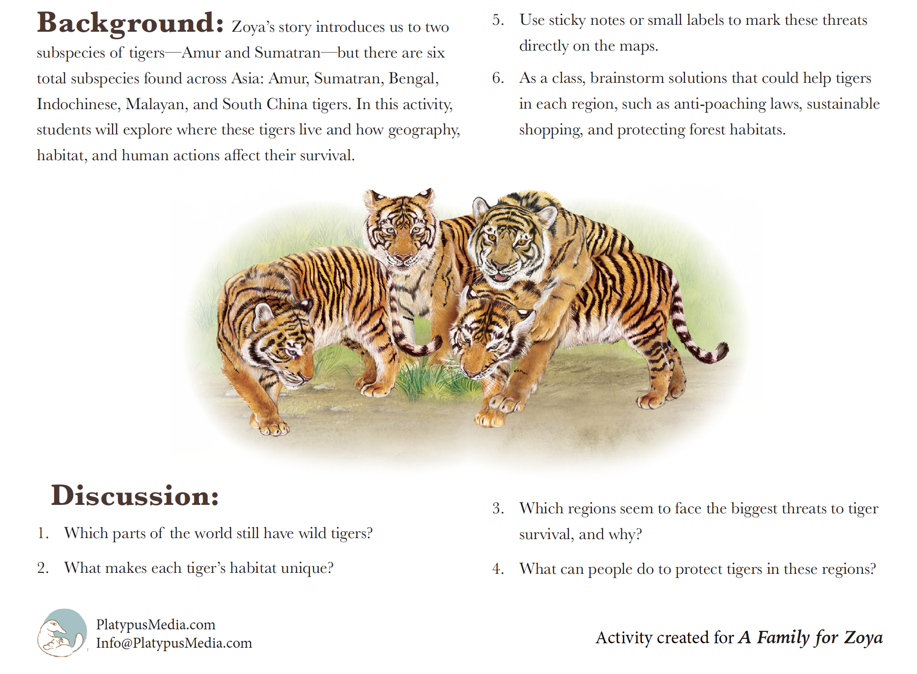 Teacher's Guide discussion and background page